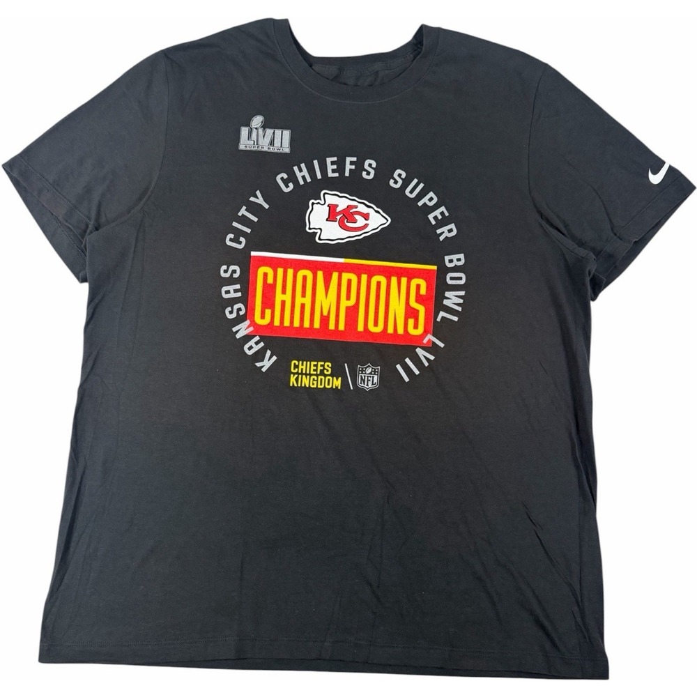 Nike Kansas‎ City Chiefs Super Bowl LVIII Champions T Shirt Mens XL NFL Football